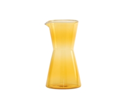 Jarra Zafferano Classy Em Vidro Borossilicato Soprado À Mão, Cor Ouro Amarelo, Design Geométrico Ergonómico Para Mesas Requintadas E Elegantes.