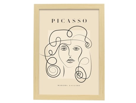 Cartaz Da Coleção NACNIC Picasso 15 Ilustrações Na Exposição Surreal E De Arte Do Cubismo Para Decoração De Interiores Tamanho A4 Com Armação Branca