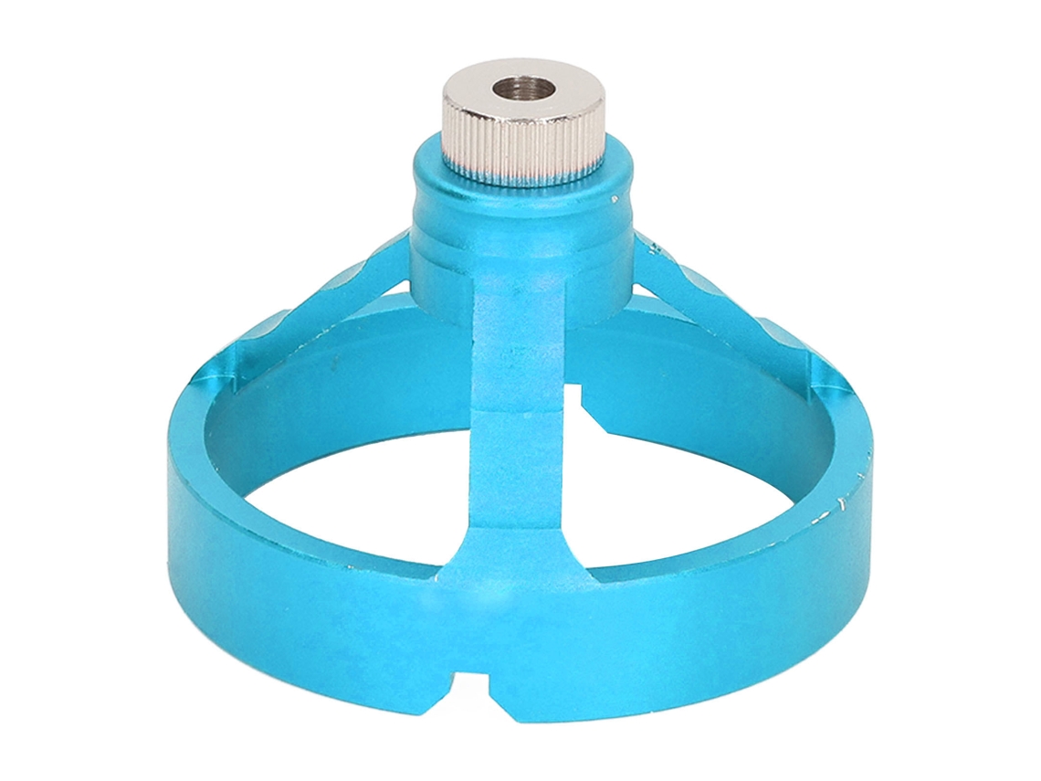 Localizador de Broca Vertical 3 em 1 com 6 Buchas para Madeira, Guia de Broca e Modelo Azul