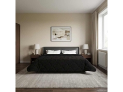 Vidaxl Duvet De Ano Inteiro Colchonete Preto 200 X 220 Cm