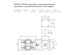 Conector De Programação Qfp32 Para Dip32 2.54mm