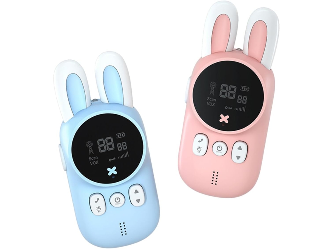 Mini Walkie Talkie de Coelho Brinquedo Infantil para Exterior, Rádio Intercomunicador Sem Fio AQUAFORGE