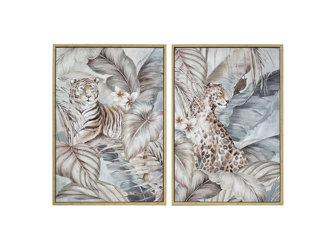Pintura DKD HOME DECOR (Tecido - Multicor)