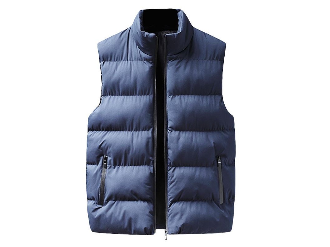 Colete masculino casual acolchoado de gola alta Mystdiy 2026 para uso externo
