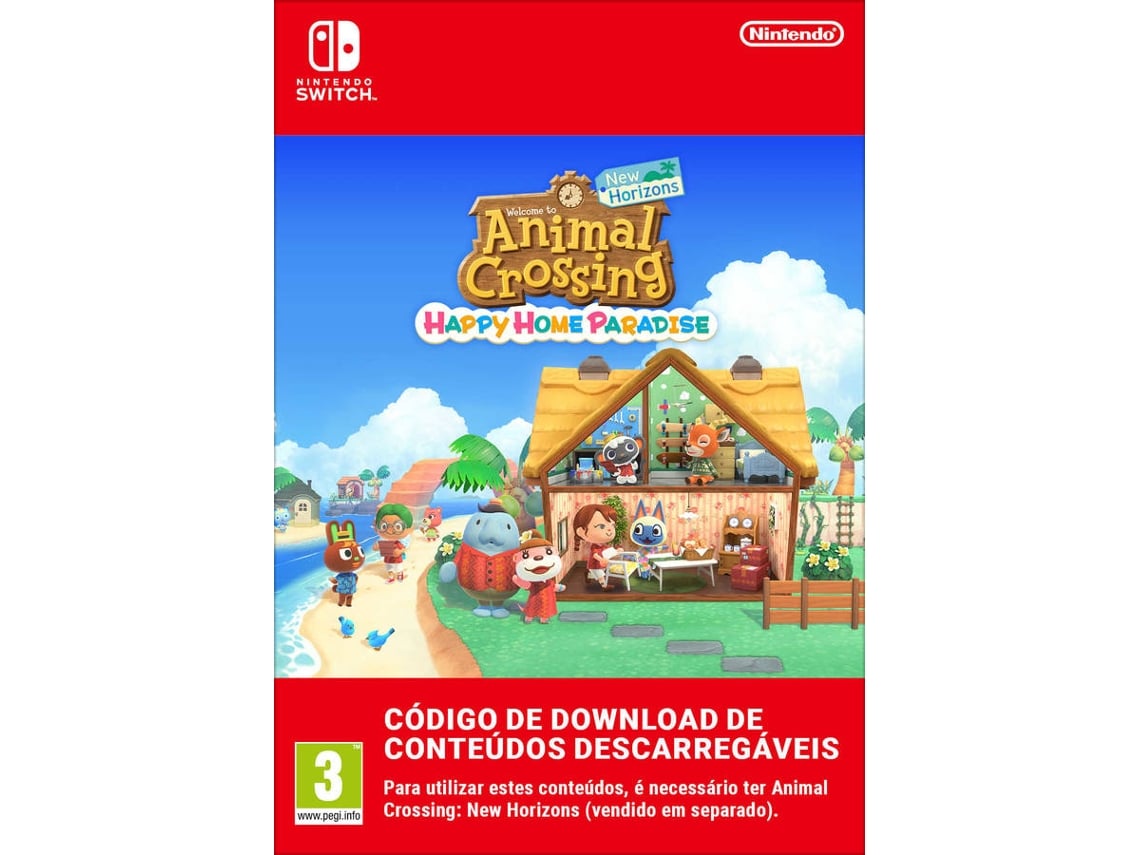 Cartão de Descarga Nintendo Switch Animal Crossing New Horizons