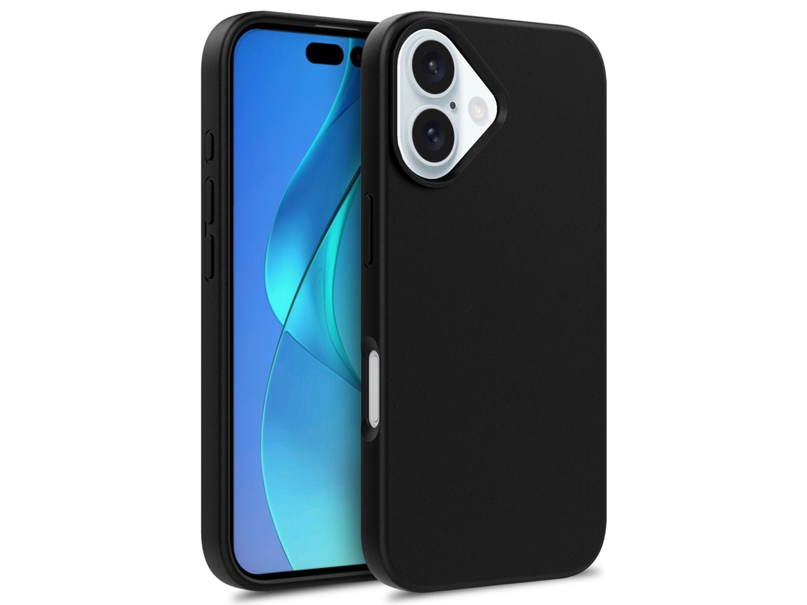 Capa Para Iphone 17 Air Preta, Palha De Trigo, Biodegradável, Fosca.