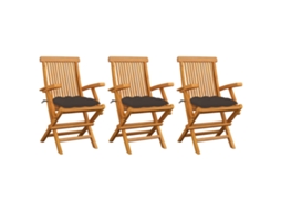 Folding Chair, Folding Chairs Vidaxl Cinzento-acastanhado Teca (n/a)