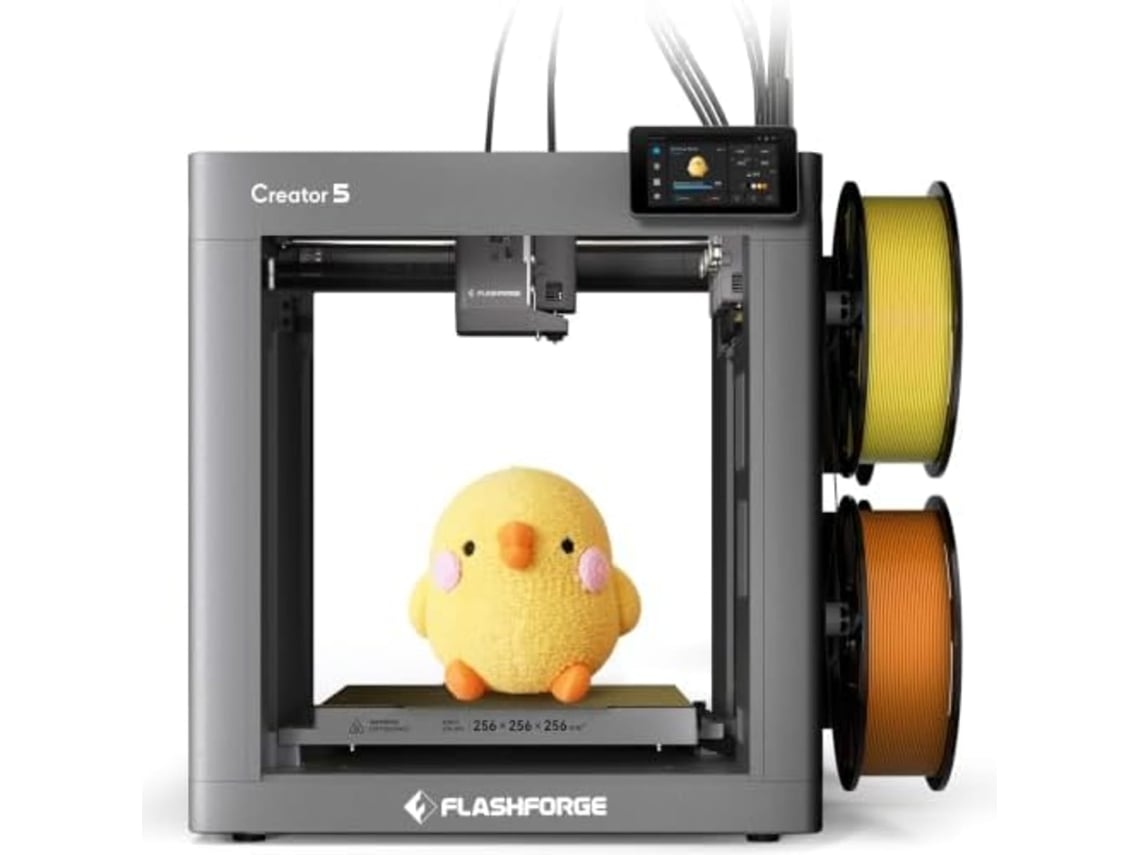 Flashforge Creator 5 Multicolor Impressora 3d Com 4 Cabeçotes Independentes, 3d Multimaterial Com Calibração E Nivelamento Totalmente Automáticos