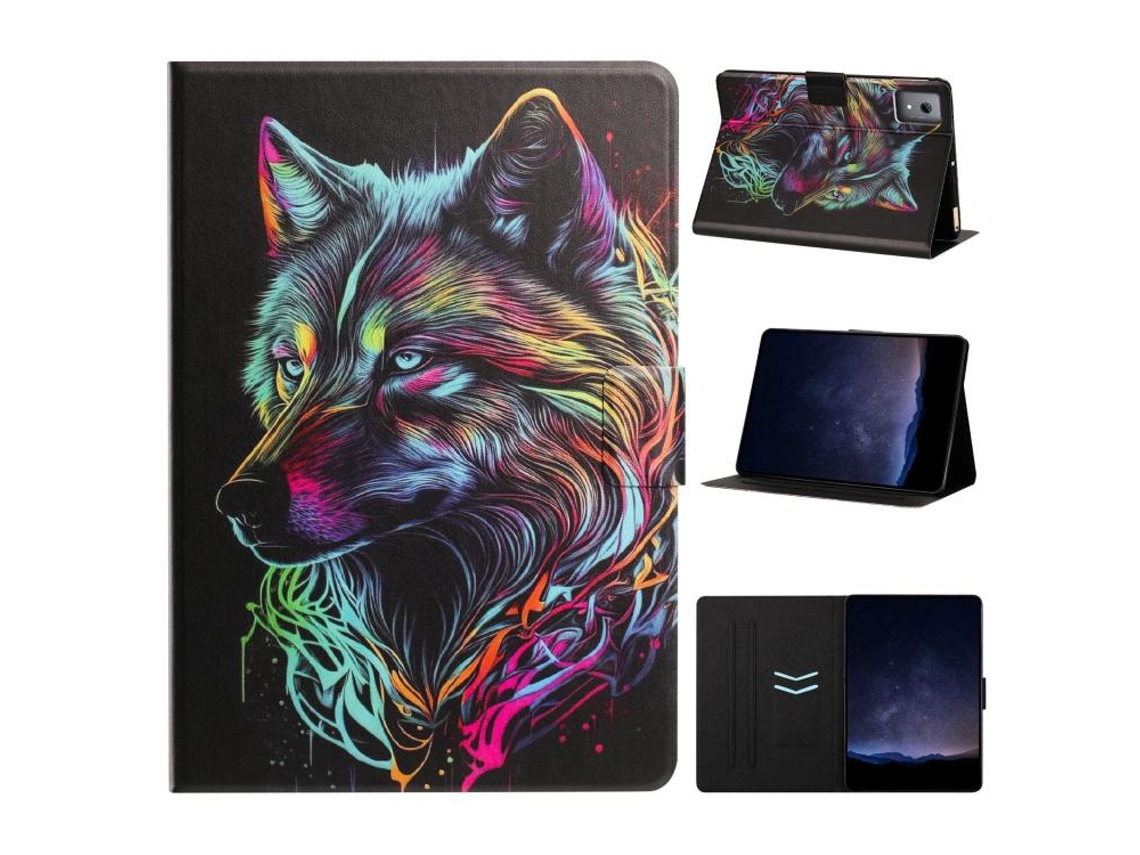 Capa Protetora Halinuia Para Lenovo Xiaoxin Pad 2025 Estojo Couro Vegano Lichia Com Estampa De Tensão