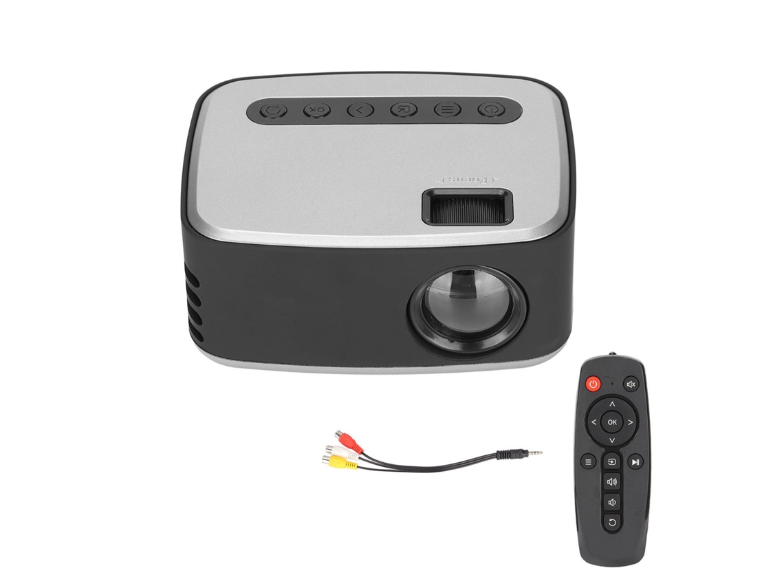 Aetheria projetor Portátil Full Hd 1080p Mini para Home Theater e Filmes Ao Ar Livre Silver Black 100‑240v Eu Plug