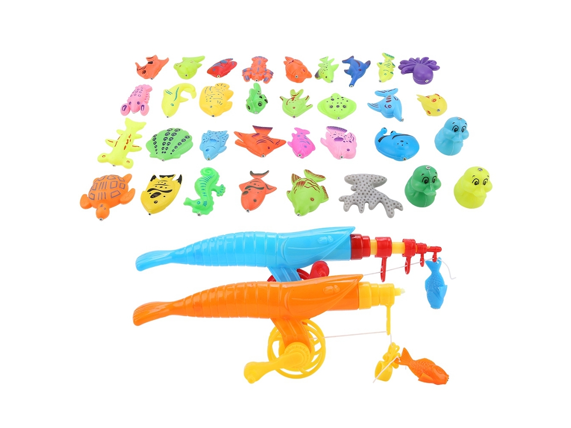 Conjunto de Brinquedo de Pesca Magnética 39pcs para Bebê Criança Educativo Presente S/MARCA
