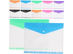 Conjunto De 12 Divisórias Plásticas, Práticas Para Fichários, Pastas Transparentes Arquivamento, Bolsas