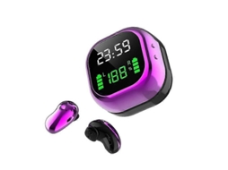 Fones De Ouvido Esportivos Sem Fio Com Relógio Led E Visor Digital, Viva Voz, Bluetooth V5.1 Ly Ebike