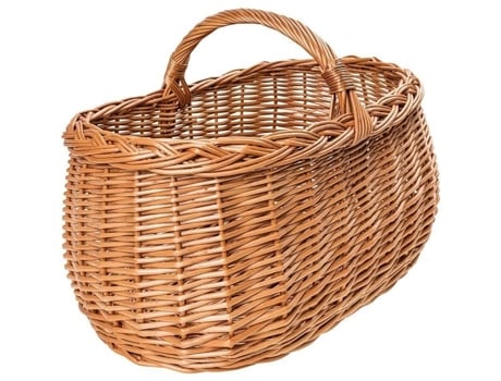 Cesto de Vime Creative Home 45X32X34Cm Castanho Artesanal Adulto Crehom Creative Home