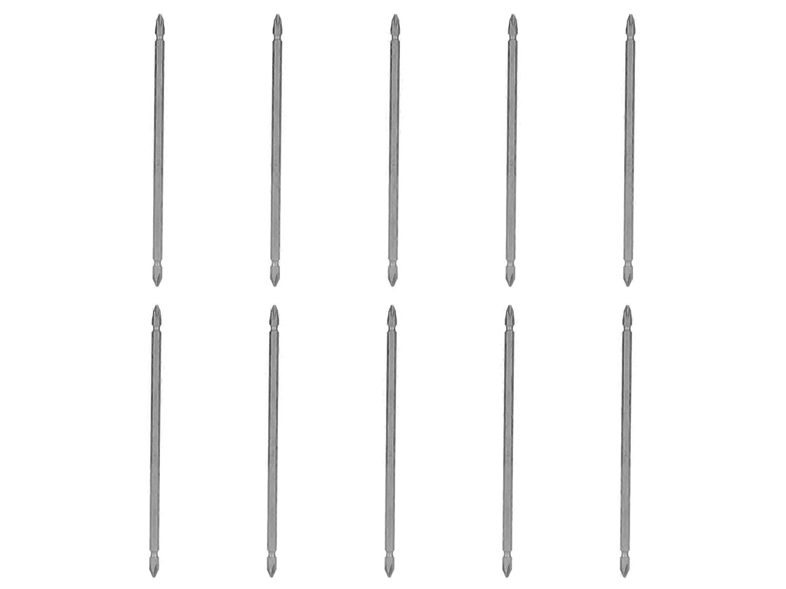10pcs De Bits De Parafusadeira Elétrica Com Cabeça Cruzada S1/4, 200mm, 2 Cabeças