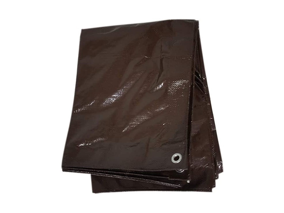 Lona De Protección Marrón | Lona Cubierta Impermeable |  Polietileno Reforzado | Varias Medidas 5x8 M.