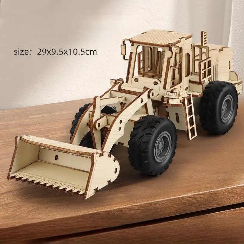 Kit de Modelo de Carro Mecânico Faça Você Mesmo, Quebra cabeça 3d de Madeira MDUG (estilo 4)