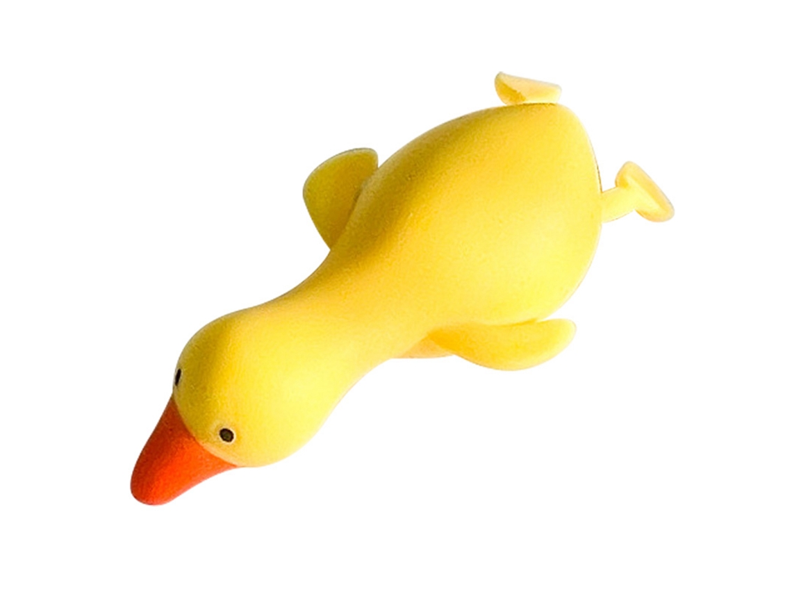 Mali brinquedo Squeeze Animal Ganso Amarelo Vinil Macio Alivio de Estresse Decompressao