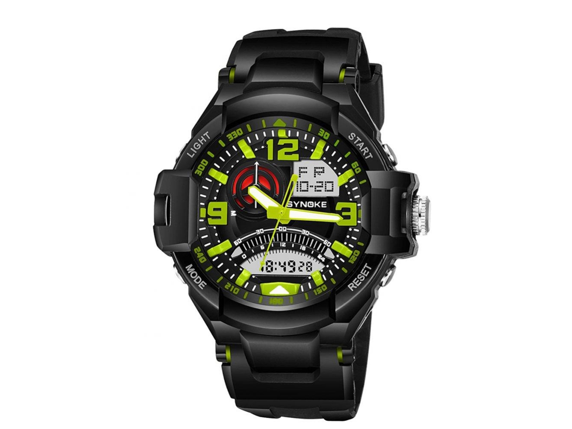 Reloj Deportivo Multifuncional Electrónico De Moda Para Natación Synoke (negro Verde)