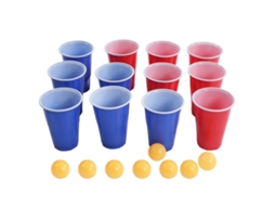 Rebe-conjunto De Juego De Beer Pong Com 12 Copos E 8 Bolas Para Festas E Celebrações
