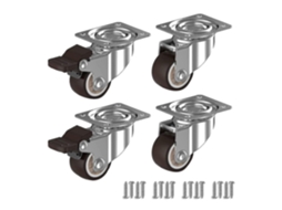 Conjunto De 4 Rodízios Para Móveis De 25 Mm Rodas Resistentes Que Não Marcam O Piso Rodízios Pequenos Para Uso Interno Aquaforge