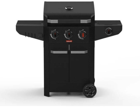 Barbecue a Gás BARBECOOK Luca 312 com Armário e Queimador Lateral (133.4 x 60.3 x 112.3 cm - Preto)