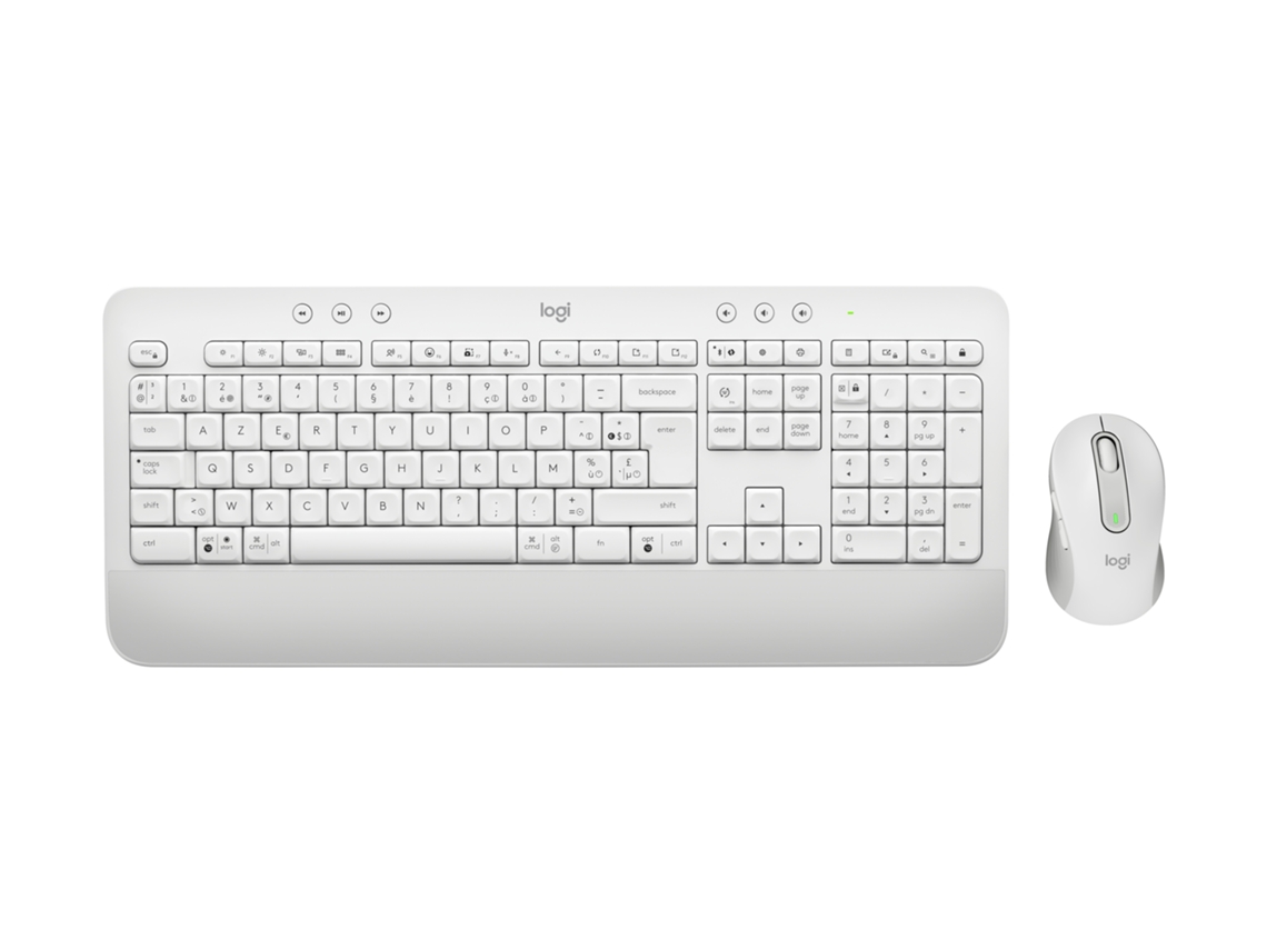 Teclado LOGITECH Signature Mk650 Combo For Business (Wireless - Francês - Branco) + Rato