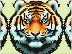 Manta de Flanela Ultramacia Phayah com Estampa Cabeça Tigre para Sofá Cama Sala Estar Escritório Pausa o Almoç