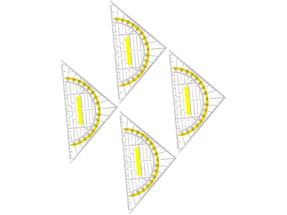 Conjunto Tofficu De 4 Réguas Triangulares Multifuncionais Com Cabo
