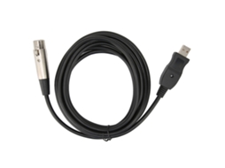 Cabo Lurelia XLR USB 2.0 Macho/Fêmea, para Microfones, Mixer, Amplificador e Caixas de Som Ativas