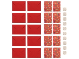10pcs Cartões De Festa De Ano Novo Allinless