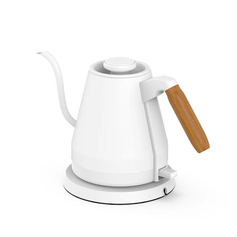 Chaleira Elétrica (branca) 1500w, Cafeteira Pour-over, Bule De Chá, Chaleira Com Bico Em Aço Inoxidável 304, 800ml