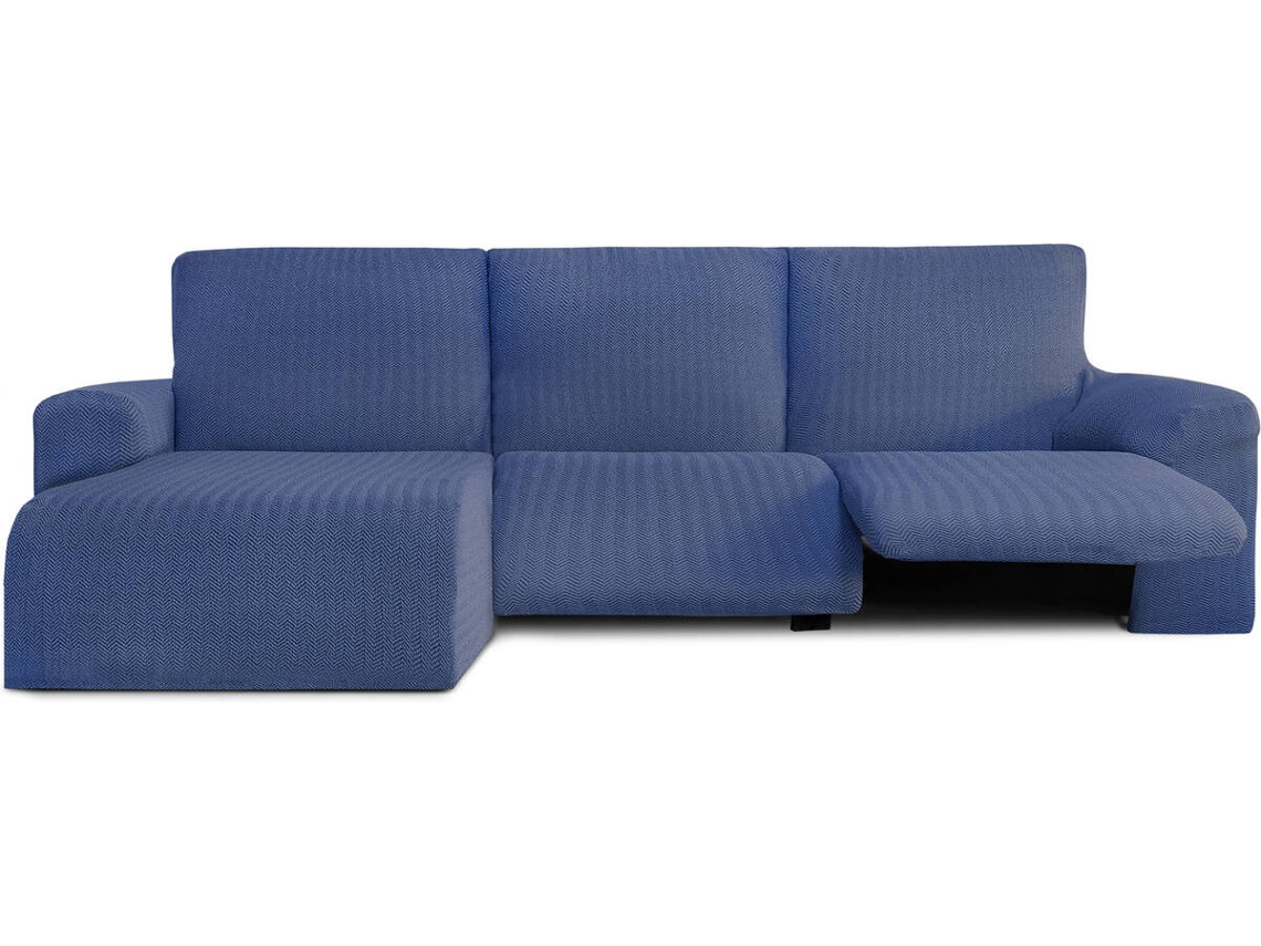 Capa de Chaise Longue Relax Esquerda EYSA Premium Jaz Tecido Multielástico (360 x 120 x 120 cm - Poliéster e Algodão - Azul)