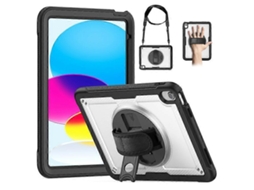 Compatível Com Ipad (2025) / 10.9 (2022) Capa Com Suporte Integrado Em Pc + Tpe Para Tablet Com Alça De Mão E Alça De Ombro