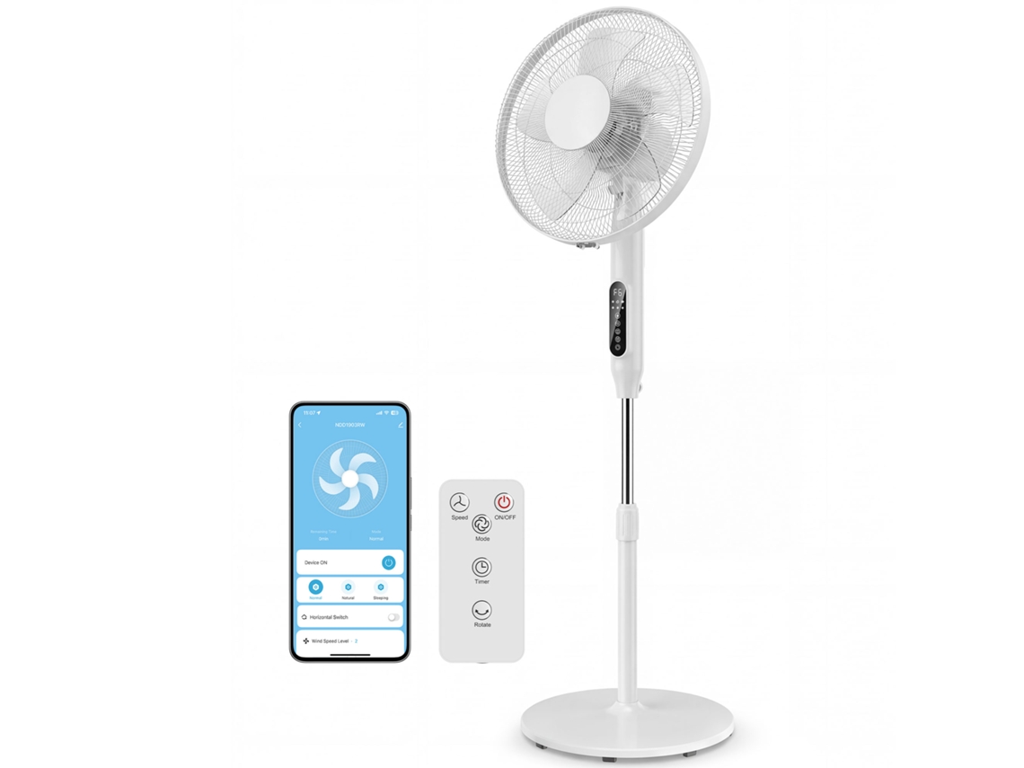 Ventilador De Chão Com Controle Remoto, Vertical, Branco