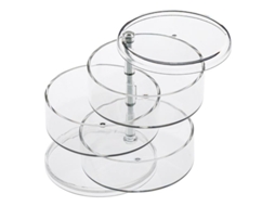 Organizador De Bijuterias Em Acrílico E Gira 3 Posições 12x15 Cm