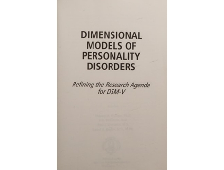 Livro Dimensional Models of Personality Disorders de William Revell Phillips (Inglês)