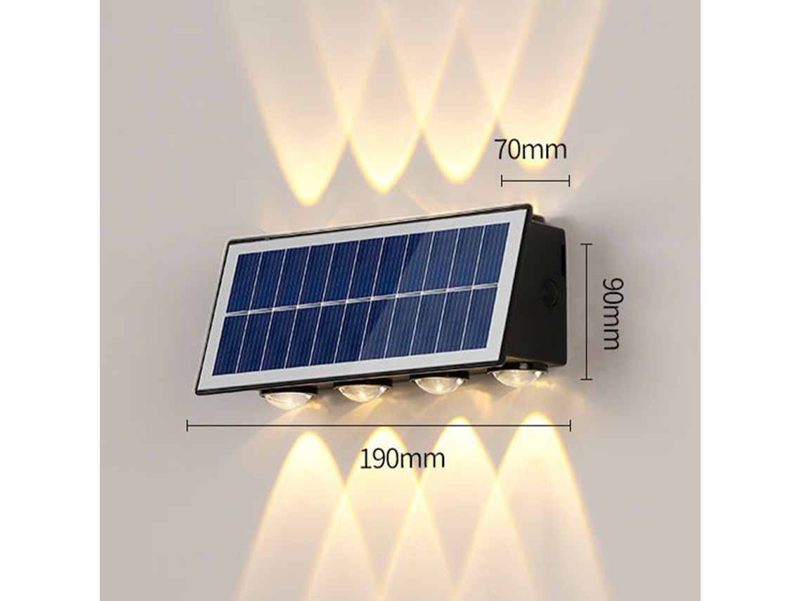 2026 lâmpada Solar Exterior Impermeável Ip65 para Jardim Vila Decoração Paisagística Luz Noturna