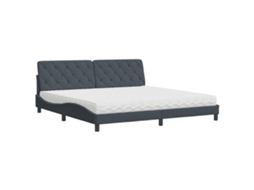 Bed, Beds Vidaxl Cinzeto Veludo (200 X 200 Cm)