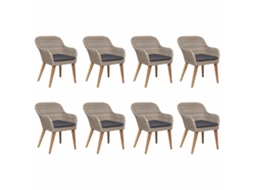 Maison Exclusive - 9 Pcs Conjunto De Jantar Para Jardim Castanho