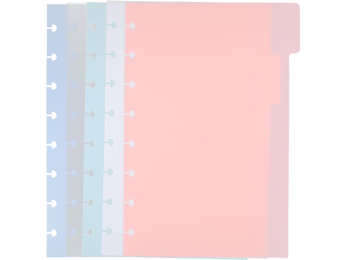 Conjunto De 5 Divisórias Com Abas Para Caderno, Ideais Para Casa, Escritório E Organização. Gokoco