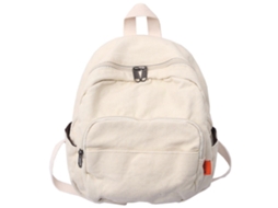 Mochila Grande E Elegante, Cor Sólida, Ideal Para Meninas, Mochila Casual Para O Dia A Dia, Mochila Escolar Para Estudantes, Bege.