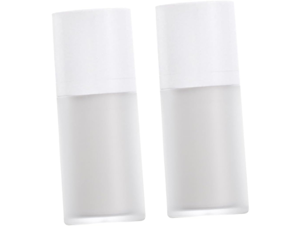 Conjunto De 2 Frascos Cosméticos Com Bomba Airless Em Plástico Abs E Pp