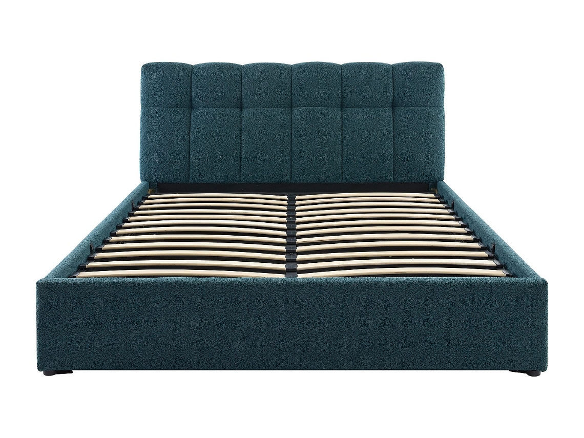 Cama Com Maziri Azul Esverdeado 160 X 200 Cm - Sem Colchão - Com Estrado