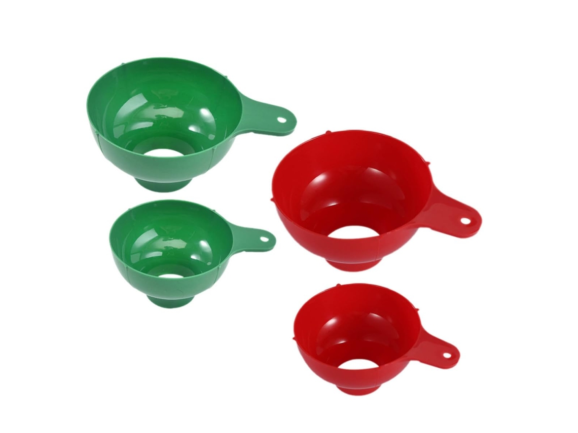 Funis De Cozinha Multiuso E Fáceis Usar, Conjunto De 4, Plástico Pp Com Boca Larga, Adequados Para Potes E Panelas