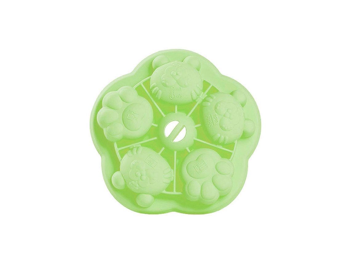 Molde De Silicone Em Formato De Cabeça E Pata De Tigre Verde Com Tampas Removíveis, Fácil De Limpar, Ideal Para Fazer Bolos E Mousses Em Casa.