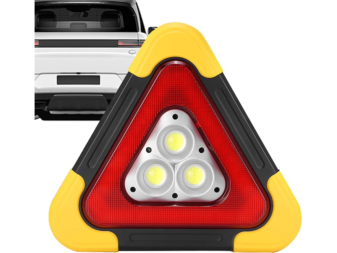 Luzes Led Triangulares – Triângulo De Advertência Com Energia Solar