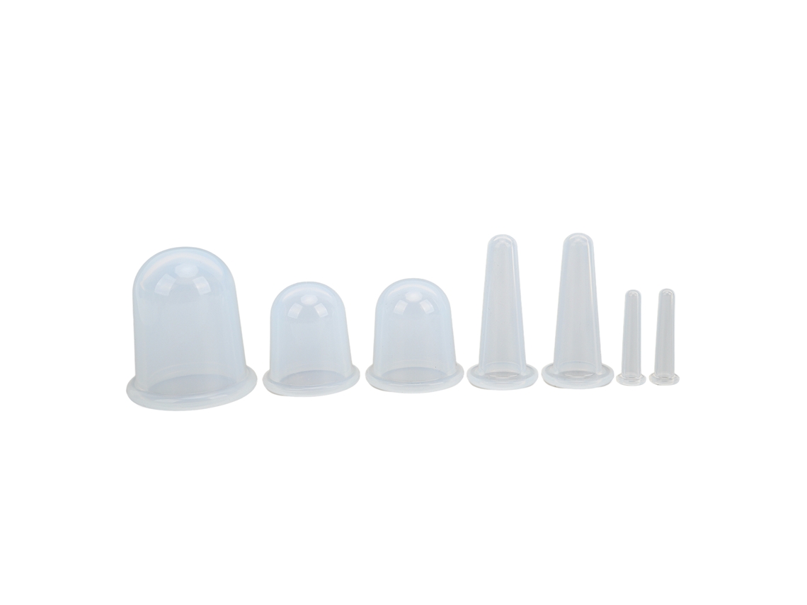 HYMNORA Conjunto De Ventosas Terapêuticas 7 Peças Em Silicone Alimentar Massagem Facial Mini Copos Transparentes Para Casa