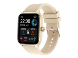 Relógio Inteligente com Pulseira de Silicone À Prova D'água Ip67 de 1,96 Polegadas e Chamadas Bluetooth de Modo Duplo MDUG (dourado)