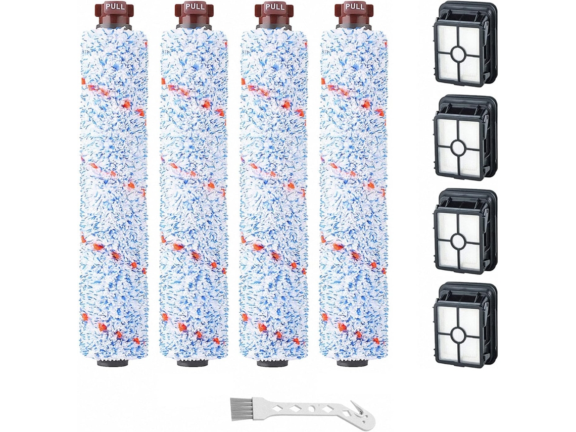 Pacote Rolos Escova Multissuperfície Filtros Reposição Aspiradores Bissell Crosswave